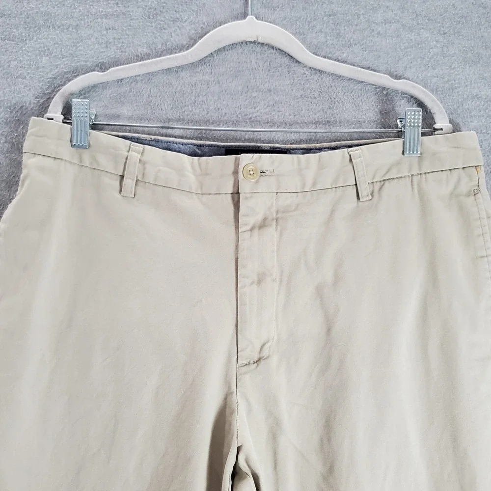 Banana Republic Men Pants 38x32 Beige‎ Straight Fit Gavin Chino Slash Pockets